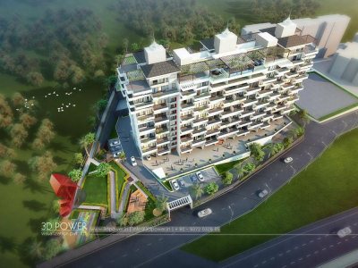 architectural-design-services-3d-walkthrough-company-apartments-birds-eye-view-evening-view-pune